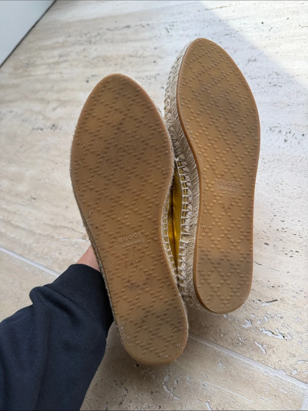 Gucci metallic espadrilles